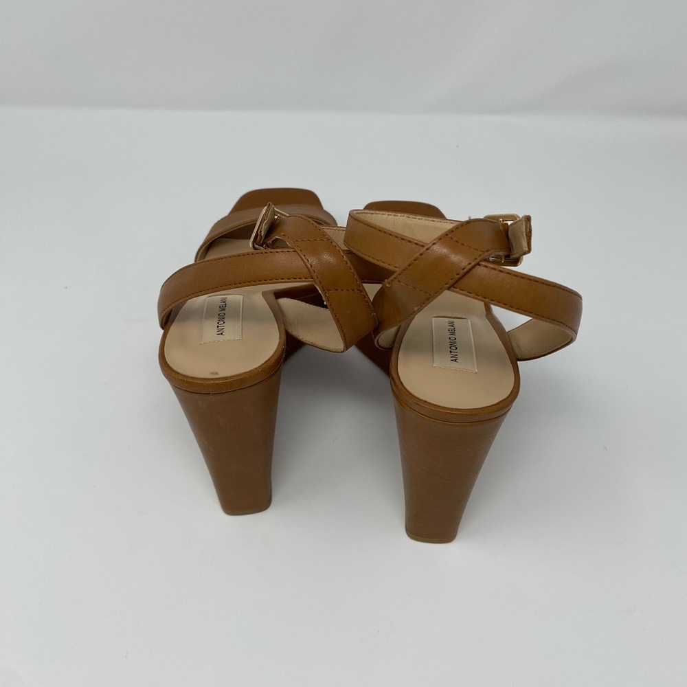 Antonio Melani wedge platform sandal women 8.5 Brown minor scratches. New no box - Picture 5 of 8